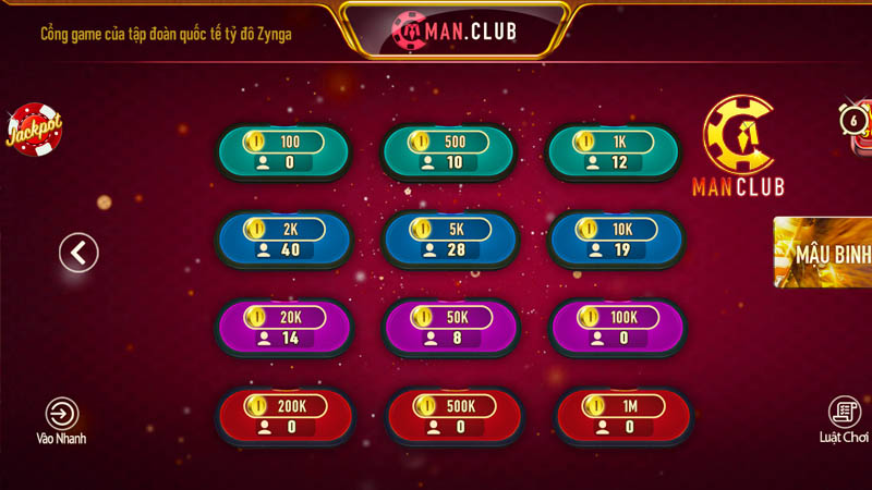 Cách xếp bài hay game mậu binh online manclub