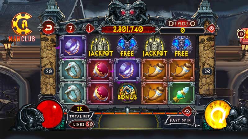 Slots game Diablo tuyệt đẹp